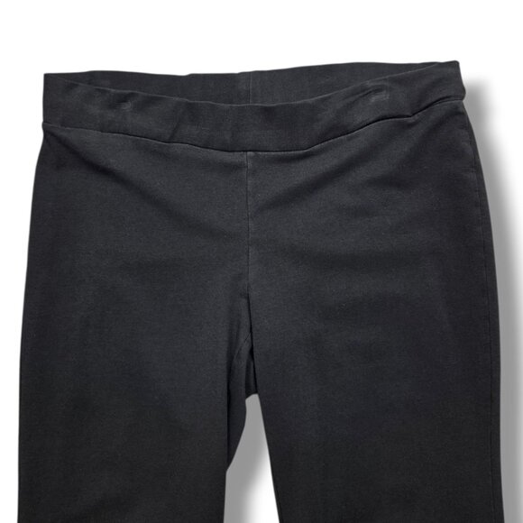 Pure Jill Straight Pant Womens Medium Black Pull On Mid Rise - Picture 2 of 10